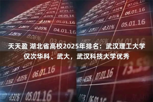 天天盈 湖北省高校2025年排名：武汉理工大学仅次华科、武大，武汉科技大学优秀